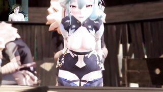 Genshin Impact girl is fucked hard on the table - Hentai