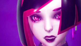 Subverse - Overview of a beautiful cyberpunk girl robot