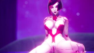 Subverse - Overview of a beautiful cyberpunk girl robot