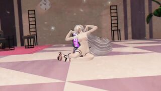 SKADI ARKNIGHTS HENTAI INSECTS SEX MMD NUDE DANCE PURPLE WINGS COLOR EDIT SMIXIX