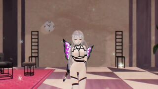 SKADI ARKNIGHTS HENTAI INSECTS SEX MMD NUDE DANCE PURPLE WINGS COLOR EDIT SMIXIX