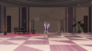 SKADI ARKNIGHTS HENTAI INSECTS SEX MMD NUDE DANCE PURPLE WINGS COLOR EDIT SMIXIX