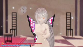 SKADI ARKNIGHTS HENTAI INSECTS SEX MMD NUDE DANCE PURPLE WINGS COLOR EDIT SMIXIX