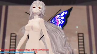 SKADI ARKNIGHTS HENTAI INSECTS SEX MMD NUDE DANCE PURPLE WINGS COLOR EDIT SMIXIX