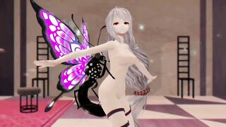 SKADI ARKNIGHTS HENTAI INSECTS SEX MMD NUDE DANCE PURPLE WINGS COLOR EDIT SMIXIX