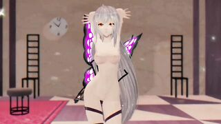 SKADI ARKNIGHTS HENTAI INSECTS SEX MMD NUDE DANCE PURPLE WINGS COLOR EDIT SMIXIX