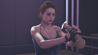 Jill Valentine jerking your cock facial