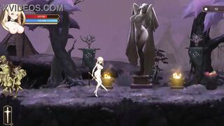 Cute blonde in hentai ryona sex with big goblin in ritual summon new gameplay