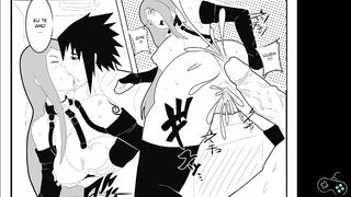 Sasuke fode a mae gostosa do amigo Kushina Uzumaki