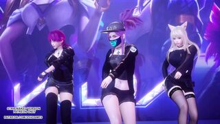 MMD Exid - Me & You Ahri Akali Evelynn Sexy Kpop Dance League of Legends KDA