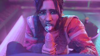 Cyberpunk 2077 - Panam Palmer Gives Handjob For Cum (Animation with Sound)