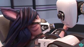 Futa Ahri Milked by AI robot: Trailer