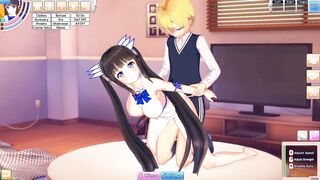 3D Hentaigame - licking hestia pussy and fuck her from behind