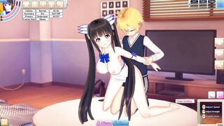 3D Hentaigame - licking hestia pussy and fuck her from behind