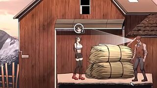 Cute lady has sex with men in a village in Dark side fantasy hentai erotic game