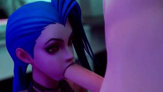 JINX SUCKING A HUGE COCK ANIMATION!!