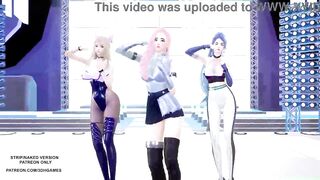 [MMD] Kep1er - Up! Ahri Seraphine Kaisa Hot Kpop Dance League Of Legends KDA AllOut