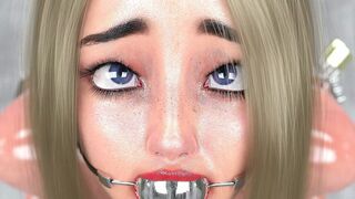 Hardcore Restrained Girl Gagged and Cuffed 3D Metal Bondage BDSM Game