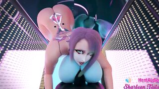 You POV fuck Lucy and Rebecca from Cyberpunk Edgerunners 3d animation loop with sound