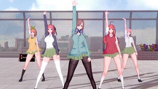 【KKVMD / MMD】気まぐれメルシィ 一花 二乃 三玖 四葉 五月【五等分の花嫁】