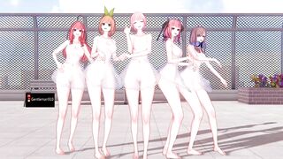 【KKVMD / MMD】気まぐれメルシィ 一花 二乃 三玖 四葉 五月【五等分の花嫁】