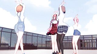 【KKVMD / MMD】気まぐれメルシィ 一花 二乃 三玖 四葉 五月【五等分の花嫁】