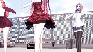 【KKVMD / MMD】気まぐれメルシィ 一花 二乃 三玖 四葉 五月【五等分の花嫁】