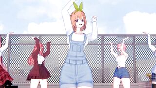 【KKVMD / MMD】気まぐれメルシィ 一花 二乃 三玖 四葉 五月【五等分の花嫁】