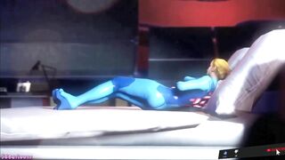 Samus aran metroid sucking the penis of a monster in spaceship p1