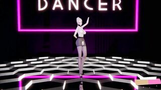 3D naked dance in stockings