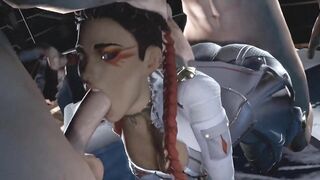 3D Compilation: Apex Legends Loba Deepthroat Blowjob Dick Ride Titjob Uncensored Hentai