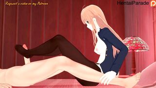 Pantyhose Footjob with Shiina Mahiru Otonari no Tenshi-Sama Hentai Uncensored