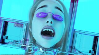 Girl in Tanning Bed Solarium Trapped 3D BDSM Animation