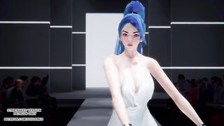 [MMD] AOA - Miniskirt Hot Kpop Dance Ahri Seraphine Kaisa Evelyn League Of Legends KDA Hentai