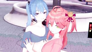 【KKS／MMD】"Trouble Maker" さくらみこ 星街すいせい【Hololive ホロライブ】