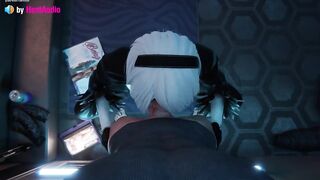 2B Deepthroat Blowjob (Nier Automata 3d animation with sound)