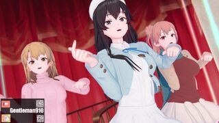 【KKS／MMD】SATURDAY - MMook 雪ノ下雪乃 由比ヶ浜結衣 一色いろは【俺ガイル 】