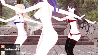 【KKS／MMD】ヴァンパイア セイバー 間桐桜 遠坂凛【Fate staynight】