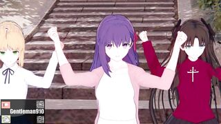 【KKS／MMD】ヴァンパイア セイバー 間桐桜 遠坂凛【Fate staynight】