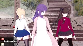 【KKS／MMD】ヴァンパイア セイバー 間桐桜 遠坂凛【Fate staynight】