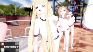 【KKS／MMD】Brown Eyed Girls - Abracadabra アスナ 桐ヶ谷直葉 アリス 朝田詩乃【SAO】