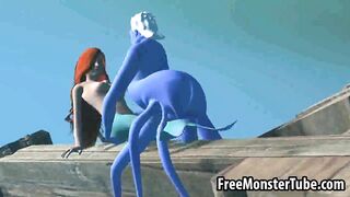 3D cartoon Ariel getting fucked underwater by Ursula