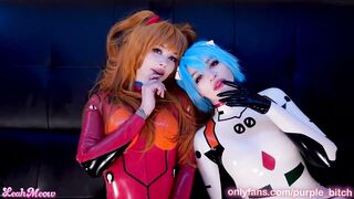 Rei and Asuka in Latex by Purple Bitch