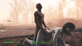 Ghoul got Pregnant. Half-zombie Gently Fuck a Woman from behind | Fallout 4 Sex