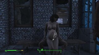 Ghoul got Pregnant. Half-zombie Gently Fuck a Woman from behind | Fallout 4 Sex