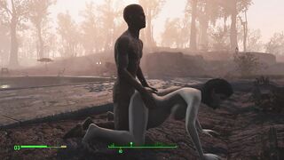 Ghoul got Pregnant. Half-zombie Gently Fuck a Woman from behind | Fallout 4 Sex