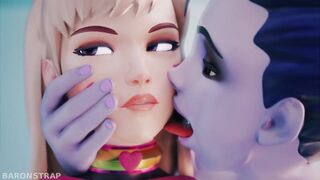 D.Va and Widow Kiss and Lick