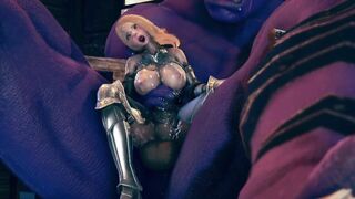 Big Monster Ork Fuck with Female Knight - Hentai 3D Animation