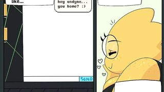 Short Distance Relationship~Undertale Comic Dub(Alphys X Undyne)