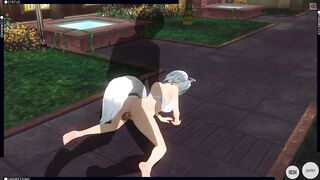 3D HENTAI Fucked Neko Girl in the Garden